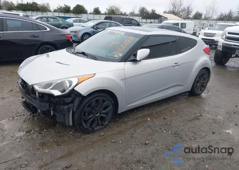 2013 Hyundai Veloster Base W/Black z USA, uszkodzony, nr VIN KMHTC6AD3DU179640